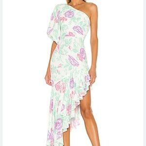 Floral One-Shoulder Dress